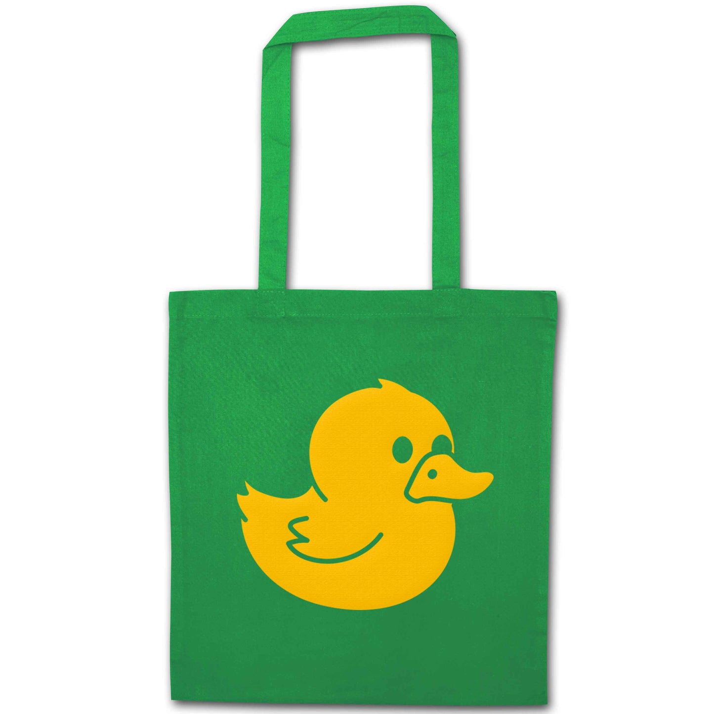 Duck illustration green tote bag