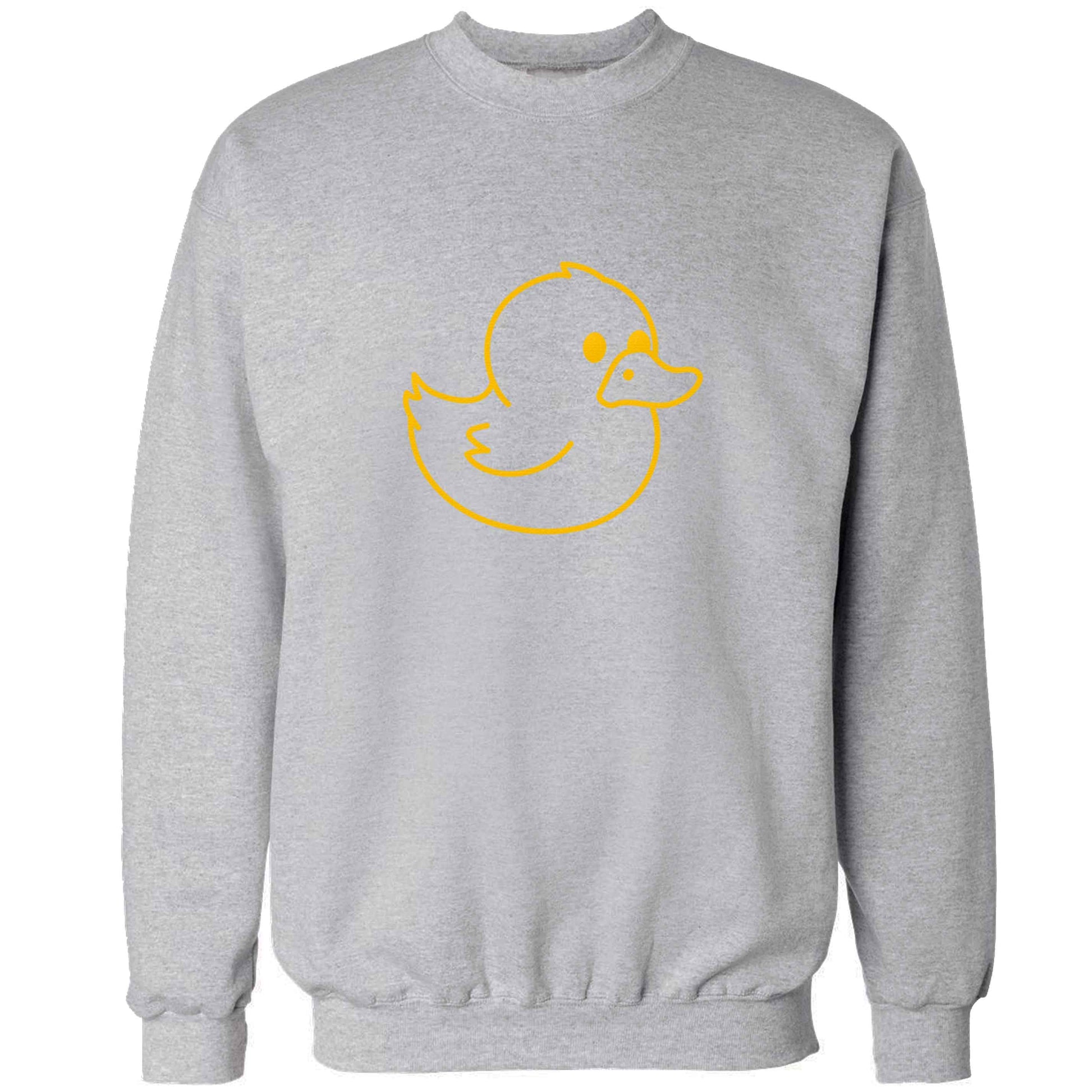 Duck illustration adult's unisex grey sweater 2XL