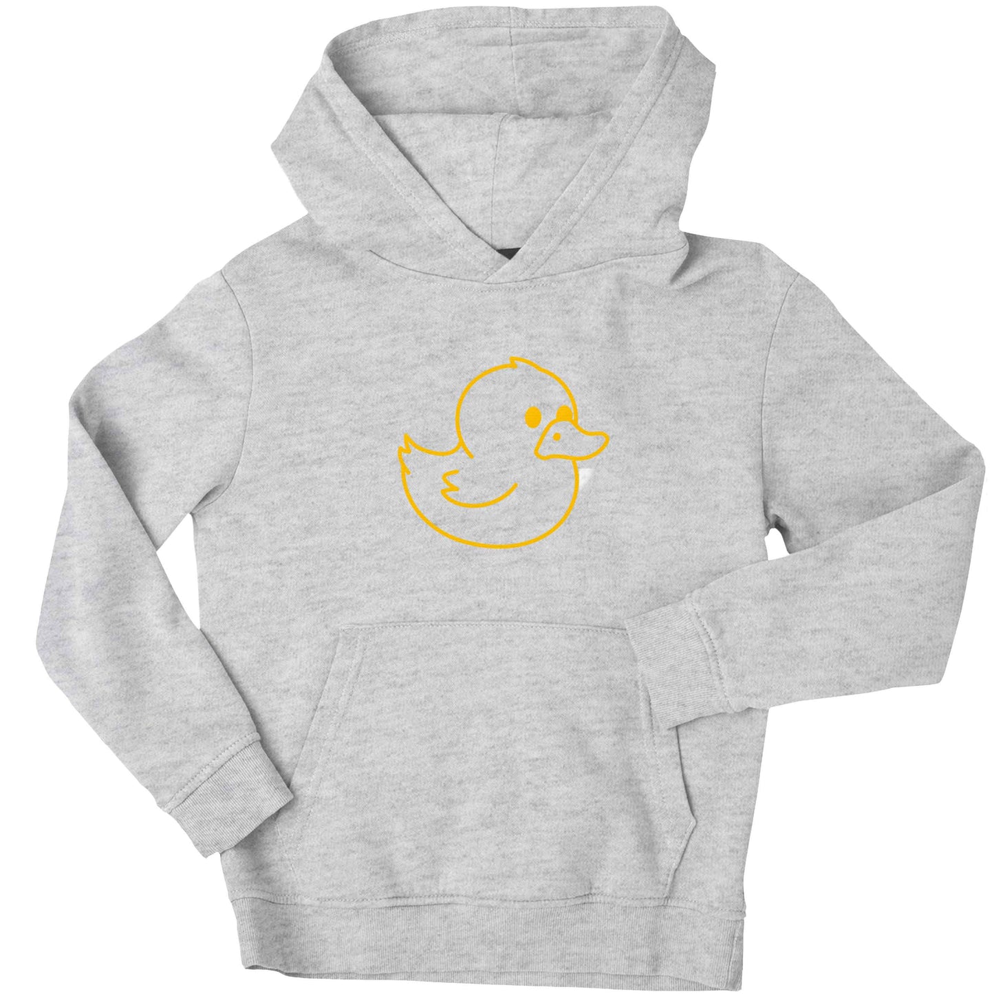 Duck illustration children's grey hoodie 12-13 Years