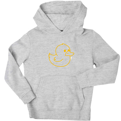 Duck illustration children's grey hoodie 12-13 Years