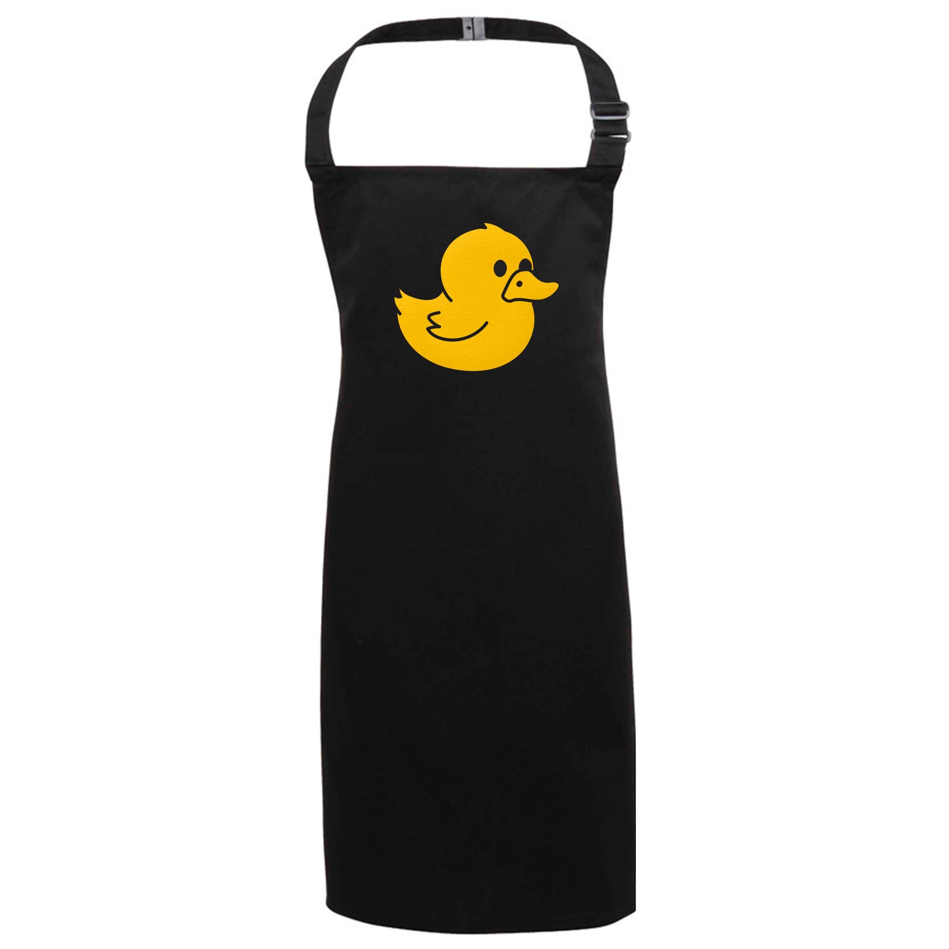 Duck illustration black apron 7-10 years
