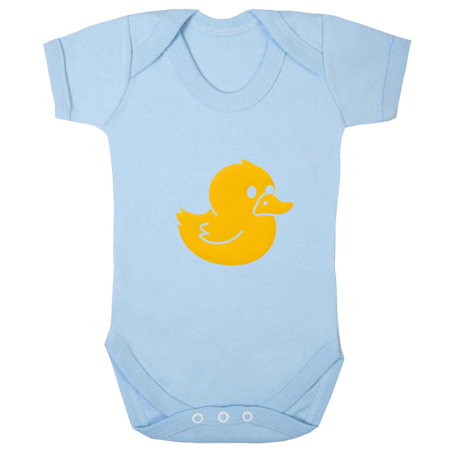 Duck illustration baby bodysuit pale blue 18-24 months