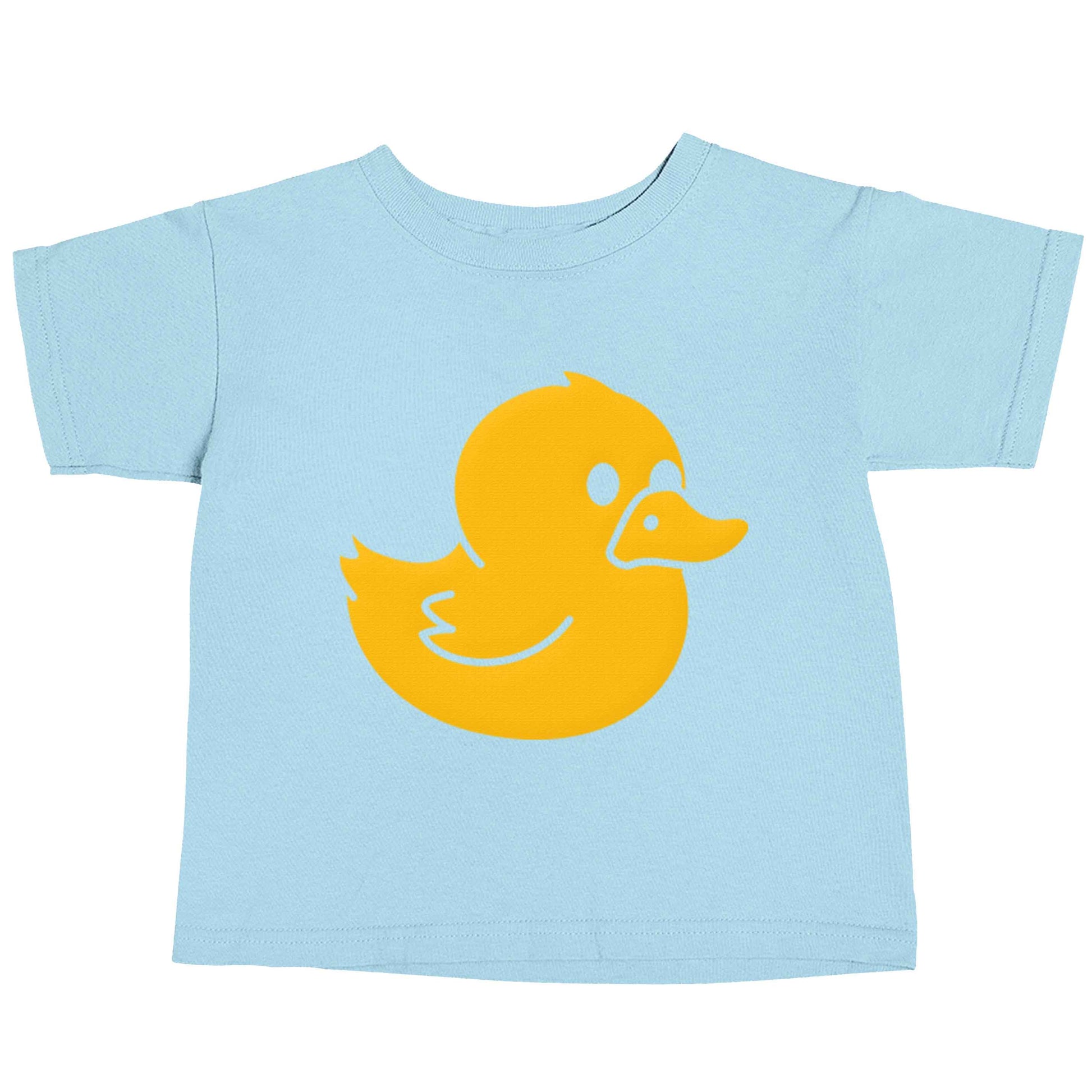 Duck illustration light blue baby toddler Tshirt 2 Years