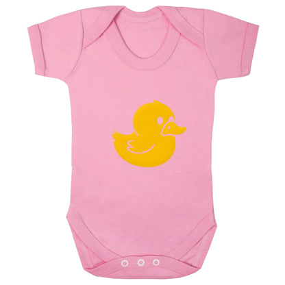 Duck illustration baby bodysuit pale pink 18-24 months