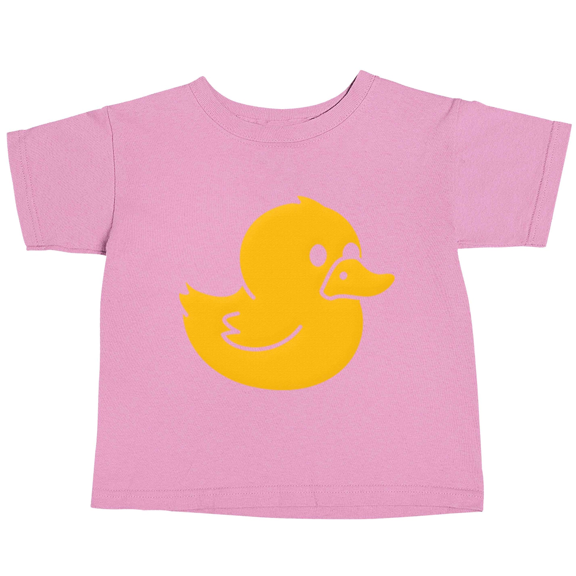 Duck illustration light pink baby toddler Tshirt 2 Years