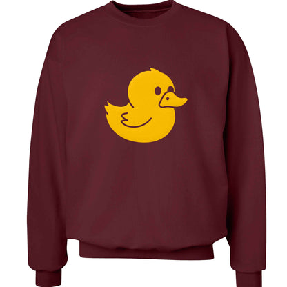 Duck illustration adult's unisex maroon sweater 2XL