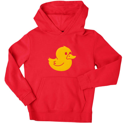 Duck illustration children's red hoodie 12-13 Years