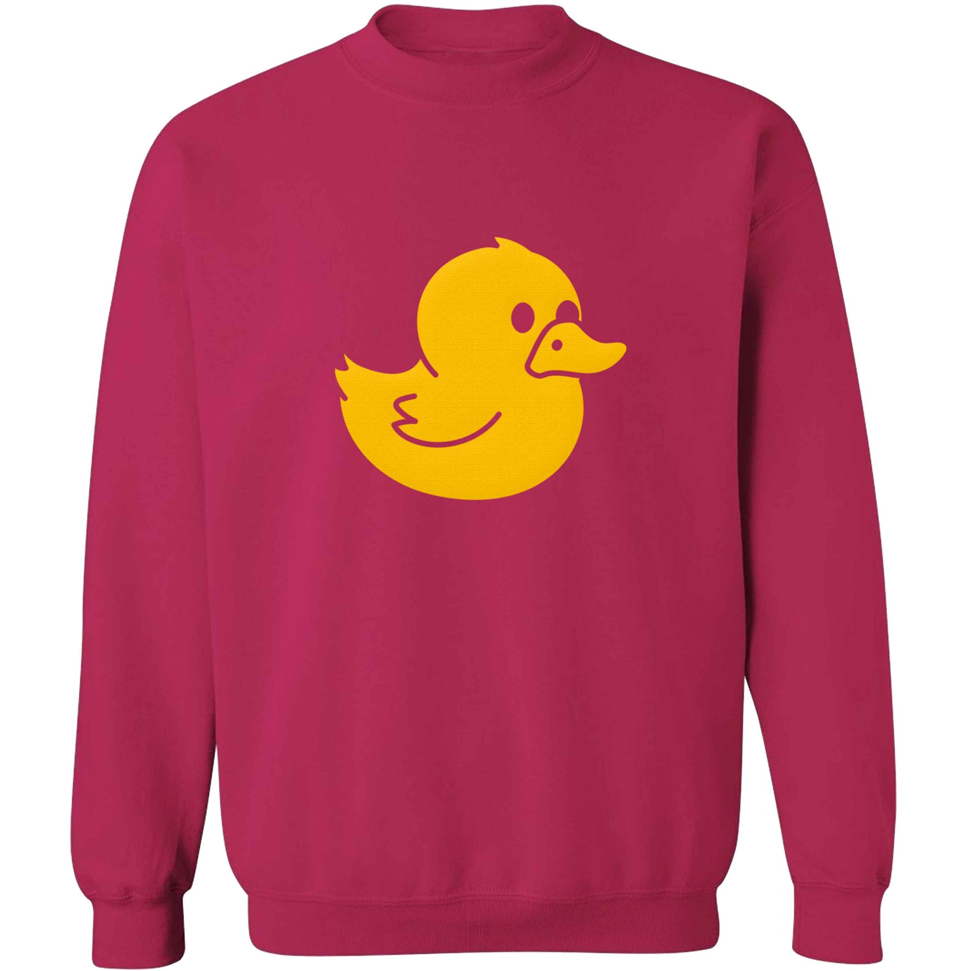 Duck illustration adult's unisex pink sweater 2XL