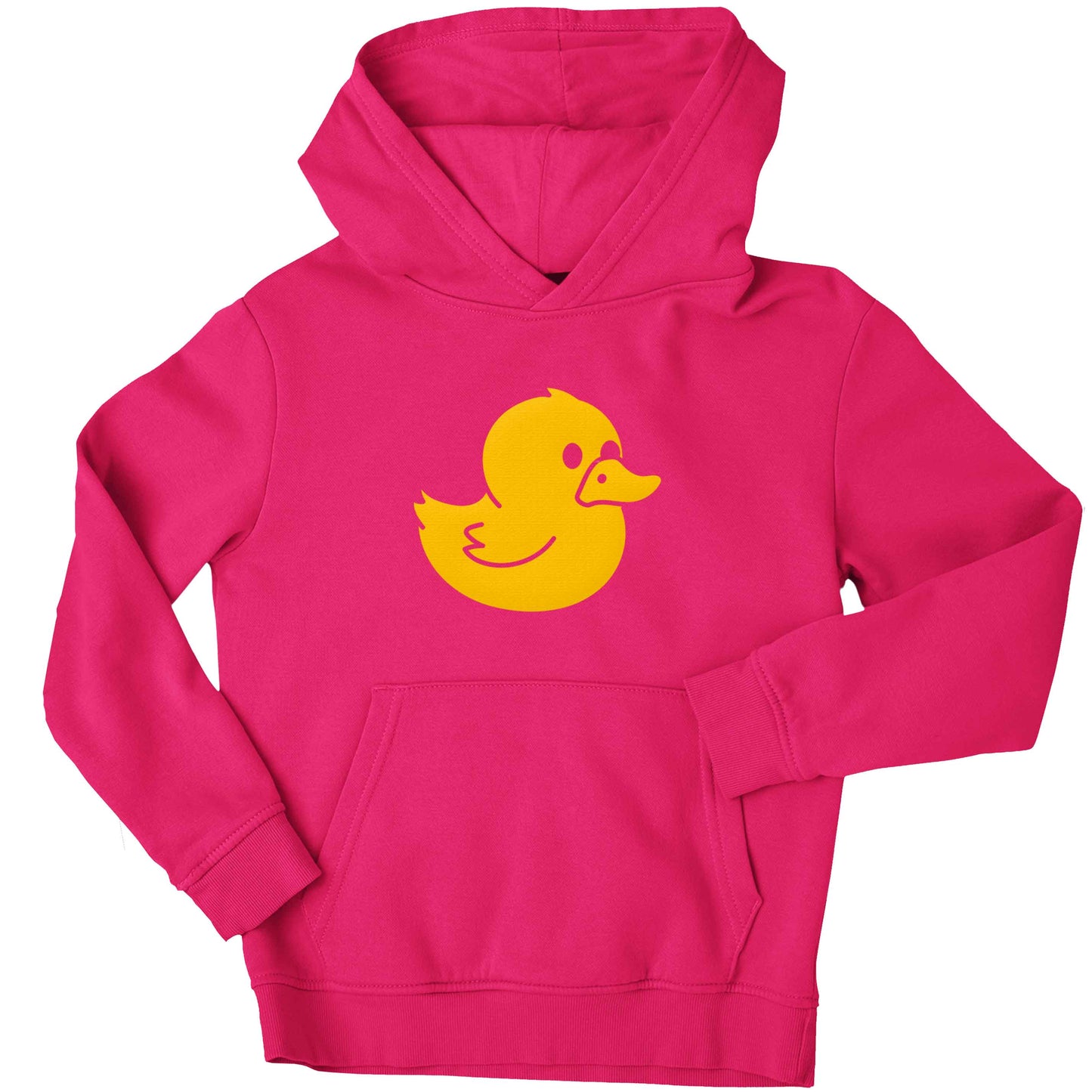 Duck illustration children's pink hoodie 12-13 Years