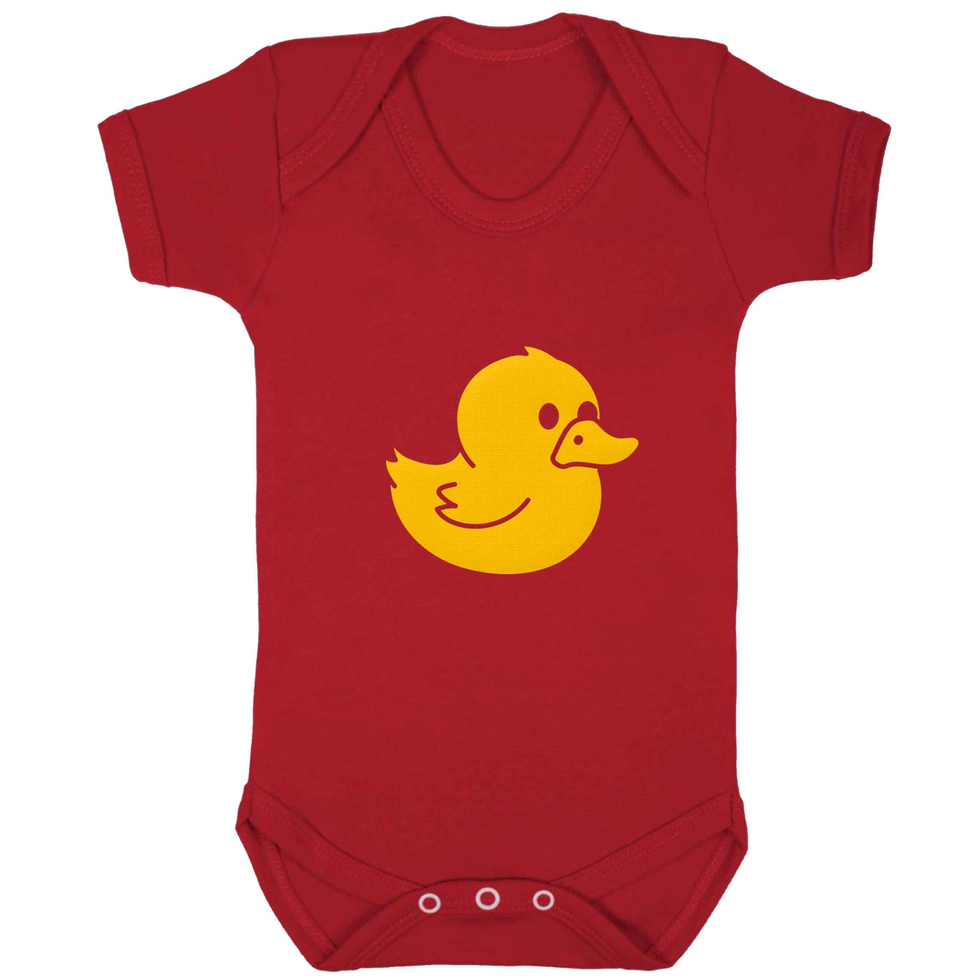 Duck illustration baby bodysuit red 18-24 months