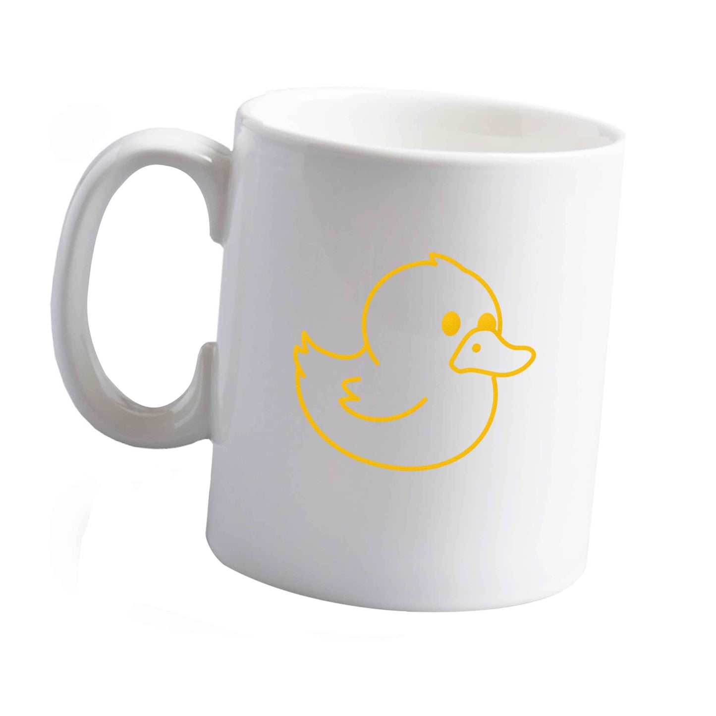 10 oz Duck illustration ceramic mug left sided