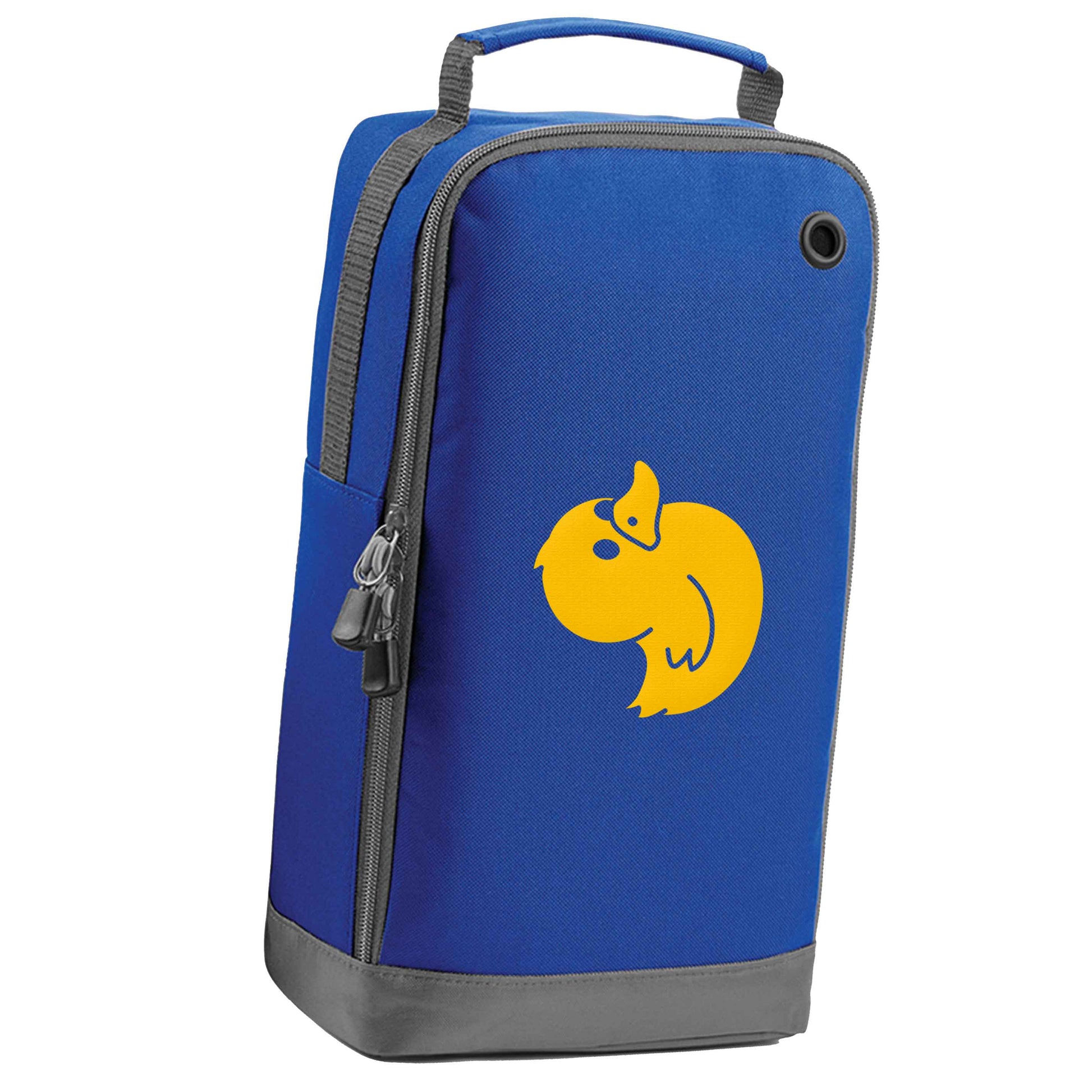 Duck illustration blue sports shoe bag horizontal print