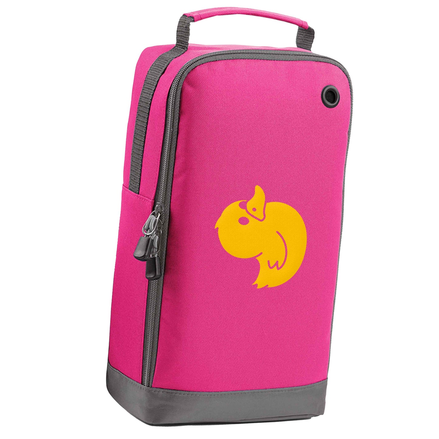 Duck illustration pink sports shoe bag horizontal print
