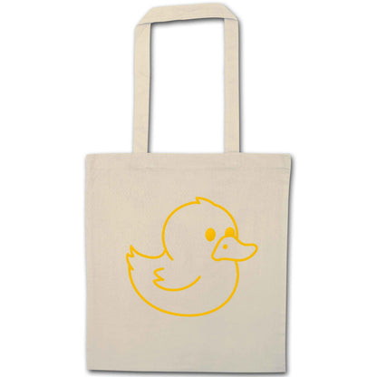 Duck illustration natural tote bag
