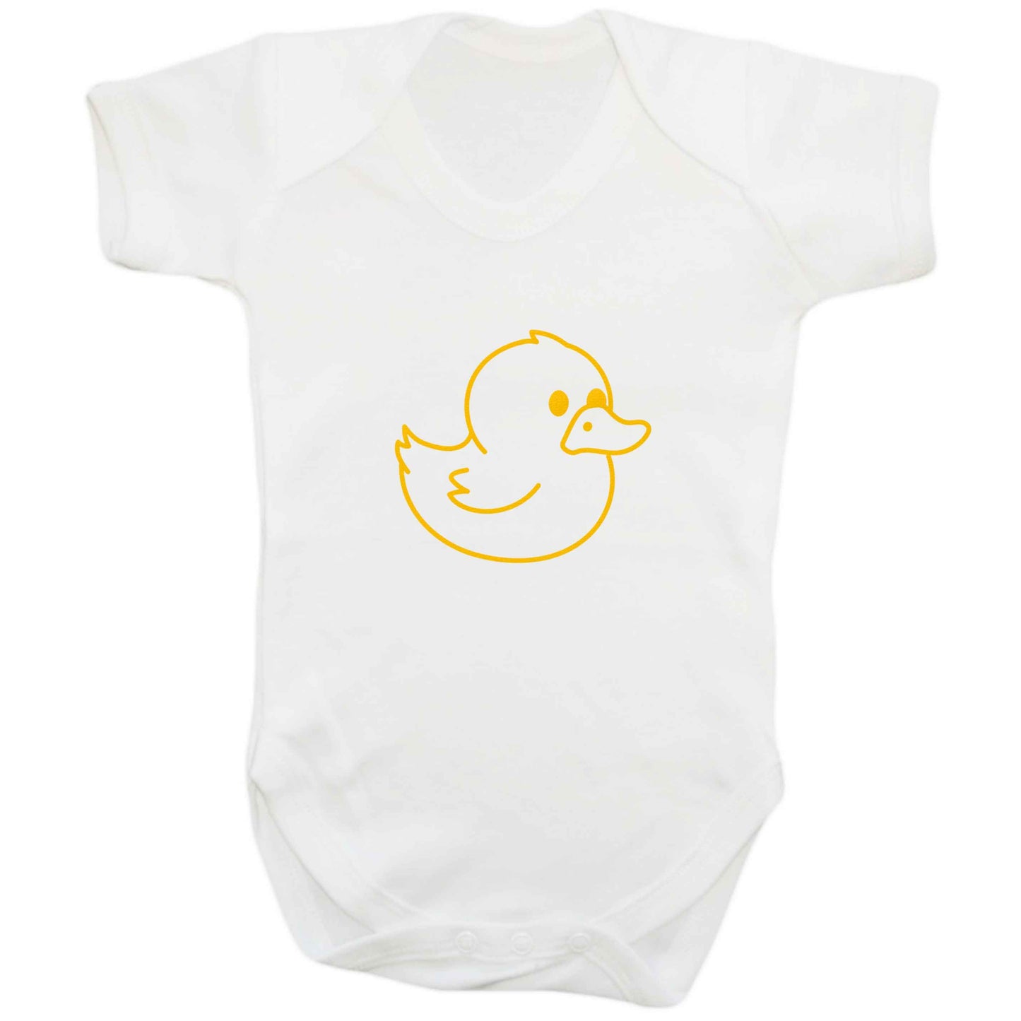 Duck illustration baby bodysuit white 18-24 months