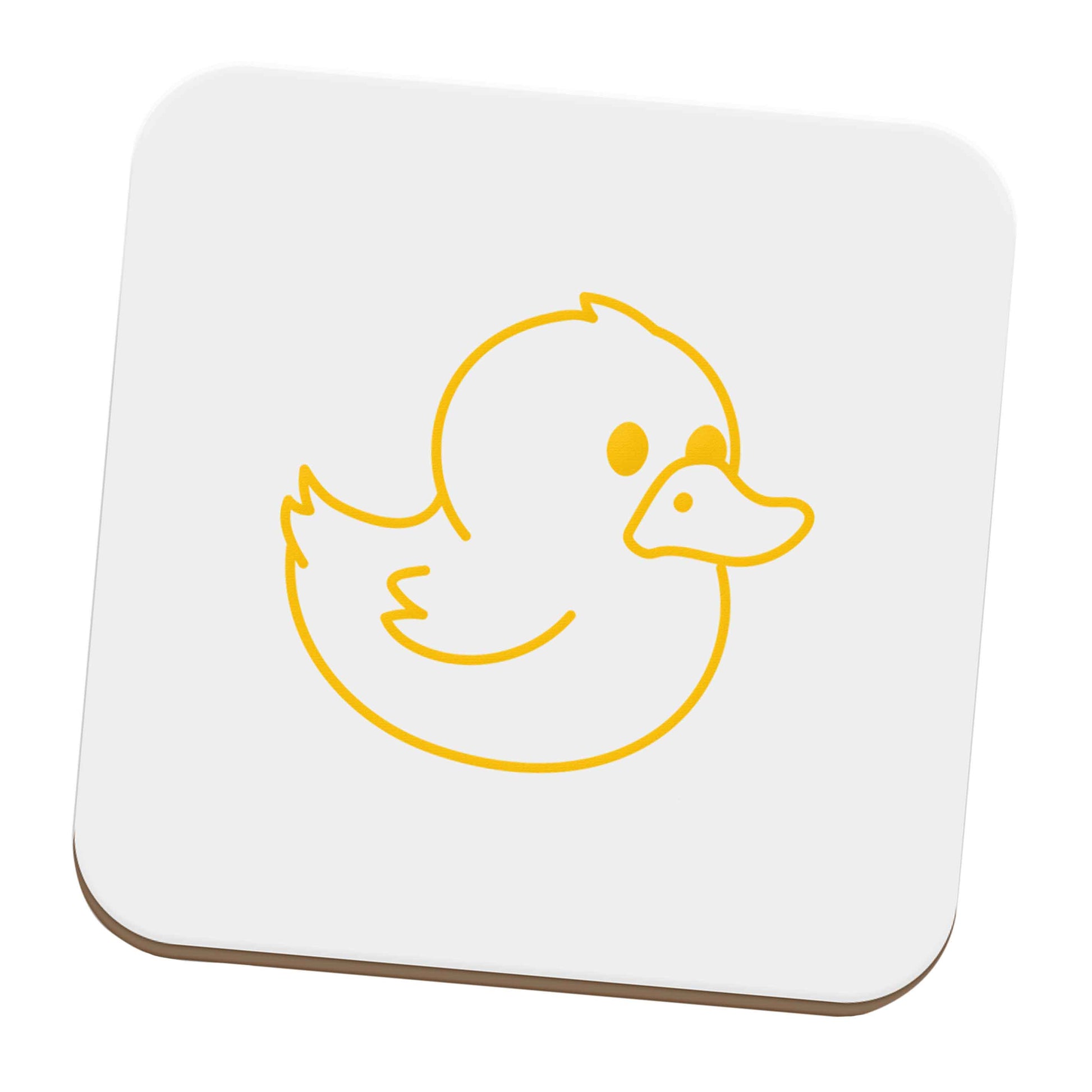 Duck illustration set of four coasters