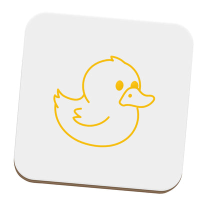 Duck illustration set of four coasters