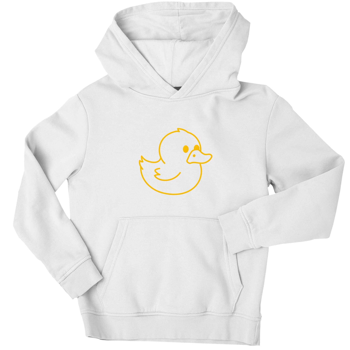 Duck illustration children's white hoodie 12-13 Years
