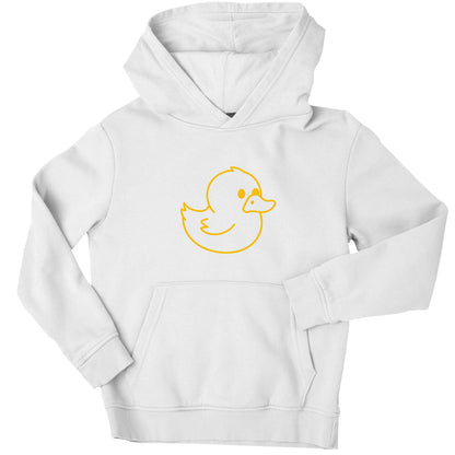 Duck illustration children's white hoodie 12-13 Years