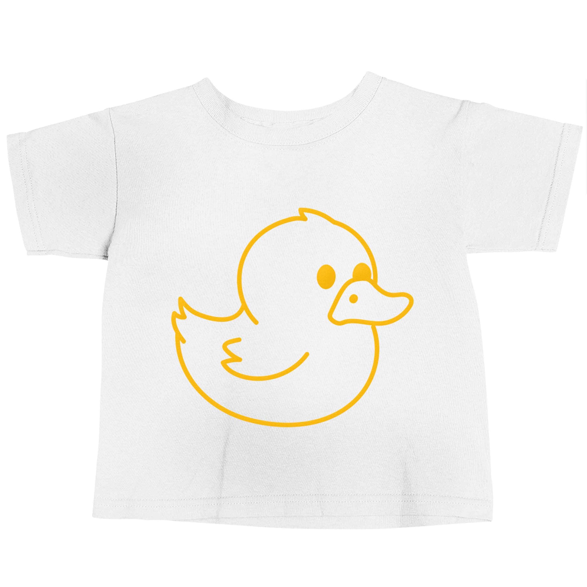 Duck illustration white baby toddler Tshirt 2 Years