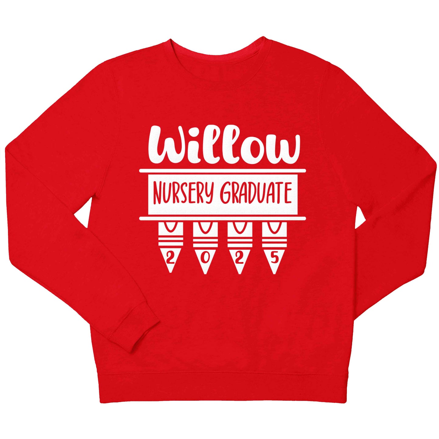 Personalised nursery graduate 2025 children's grey sweater 12-13 Years