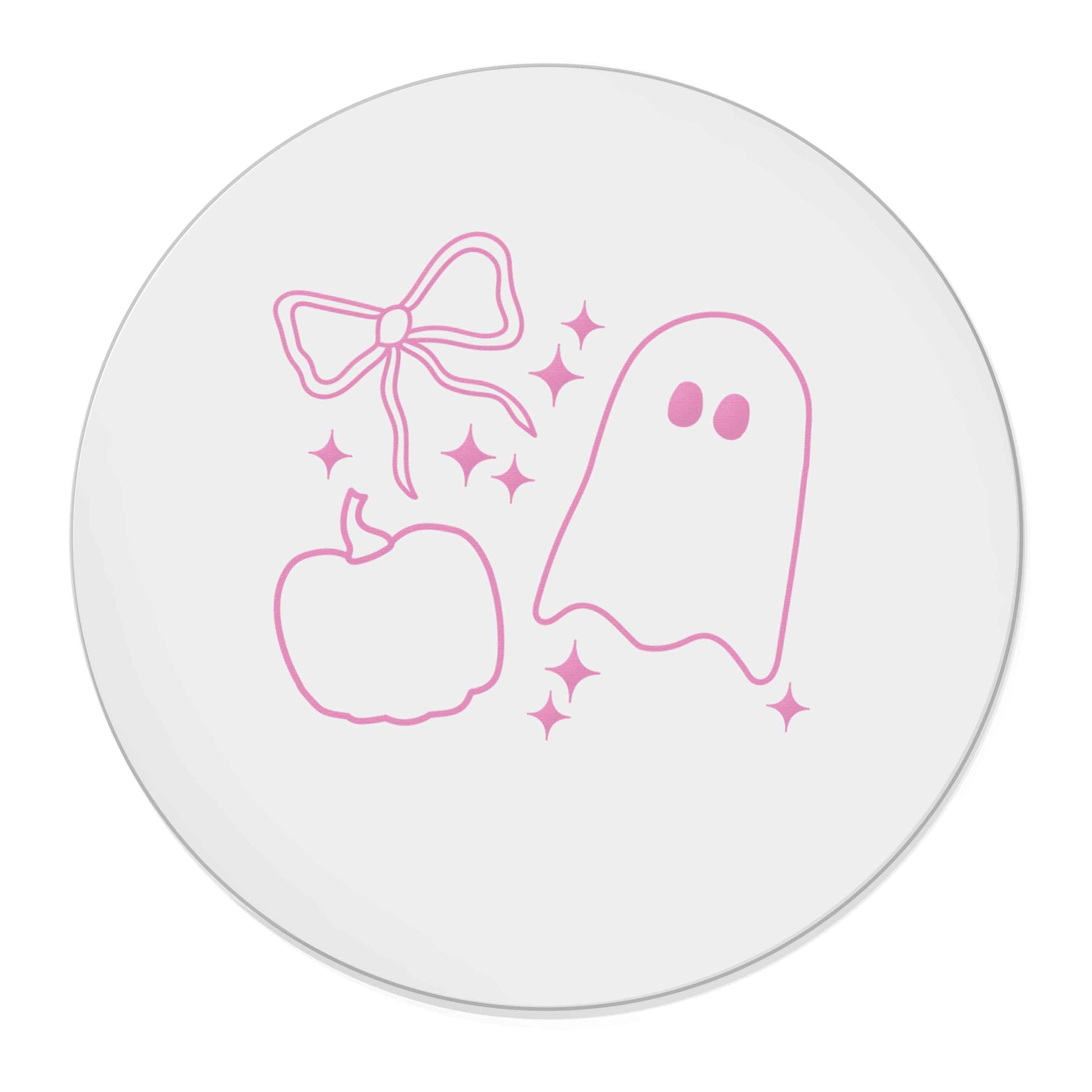 Ghost, bow and pumpkin illustration | Magnet