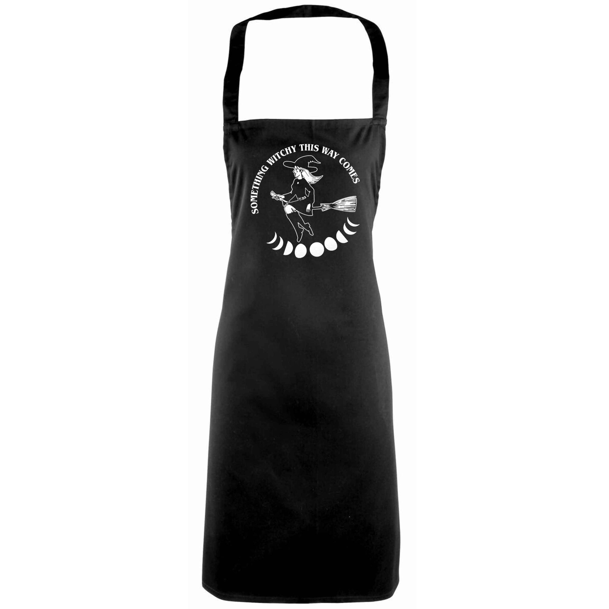 Feeling witchy? This design should hit the spot! adults black apron