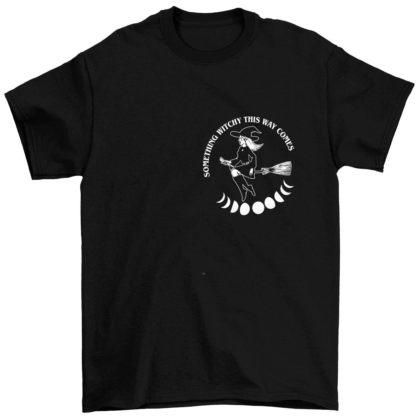 Feeling witchy? This design should hit the spot! Children's black Tshirt 12-13 Years