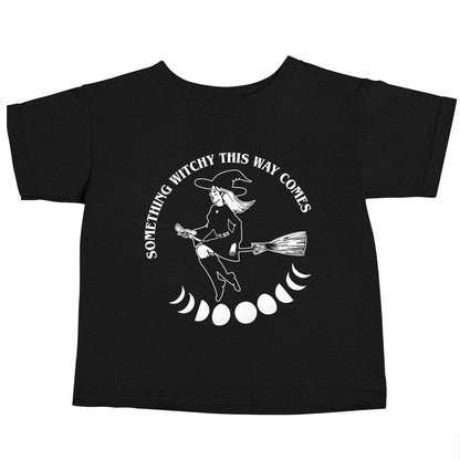 Feeling witchy? This design should hit the spot! Black baby toddler Tshirt 2 years