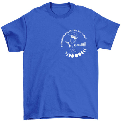 Feeling witchy? This design should hit the spot! Children's blue Tshirt 12-13 Years