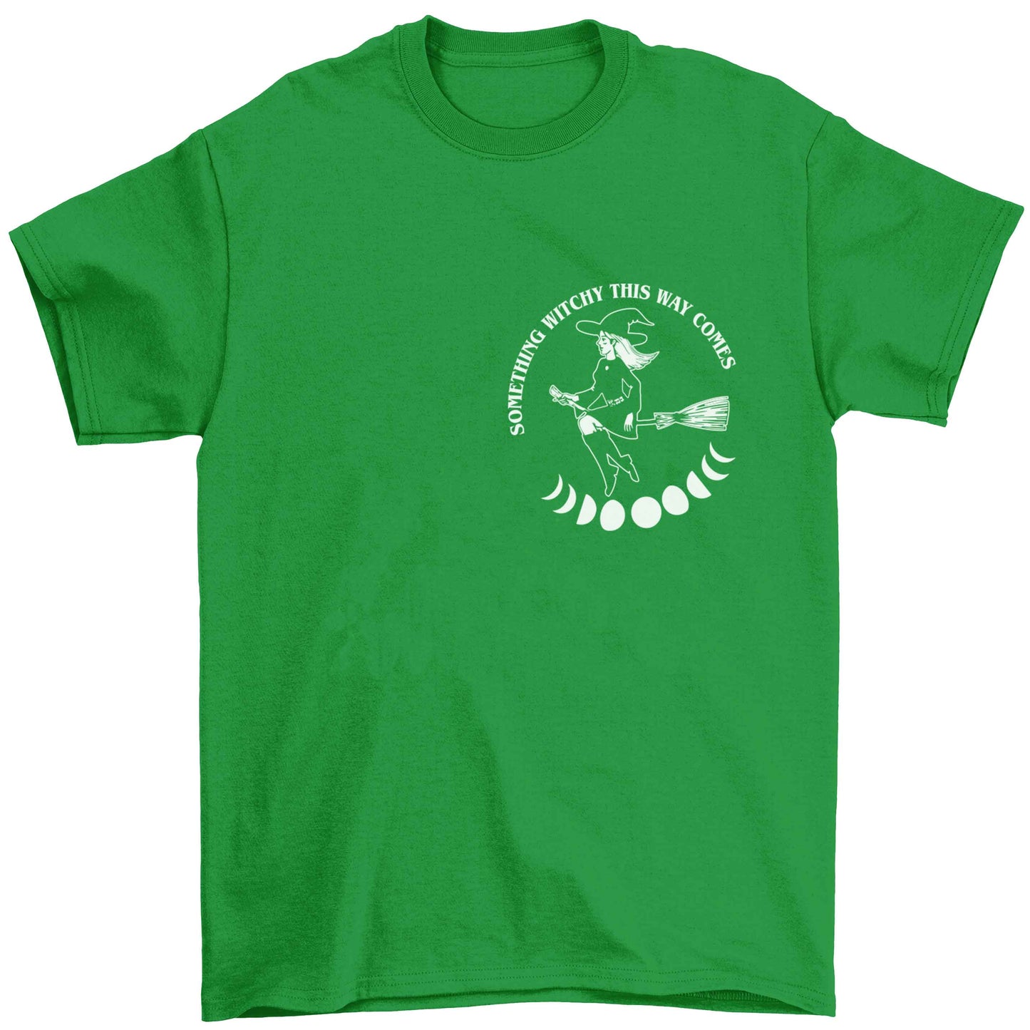 Feeling witchy? This design should hit the spot! Children's green Tshirt 12-13 Years