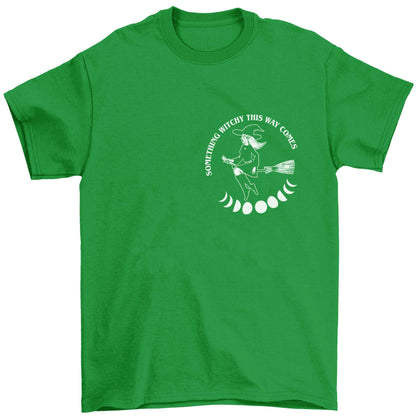 Feeling witchy? This design should hit the spot! Children's green Tshirt 12-13 Years