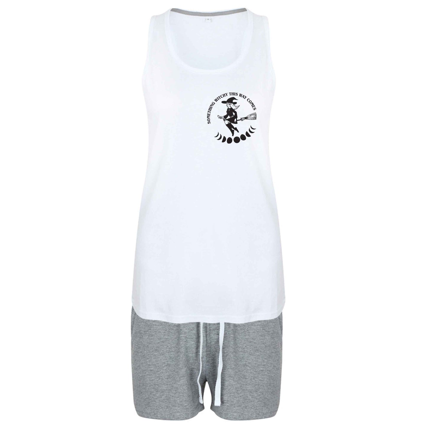 Feeling witchy? This design should hit the spot! size XL women's pyjama shorts set in pink 
