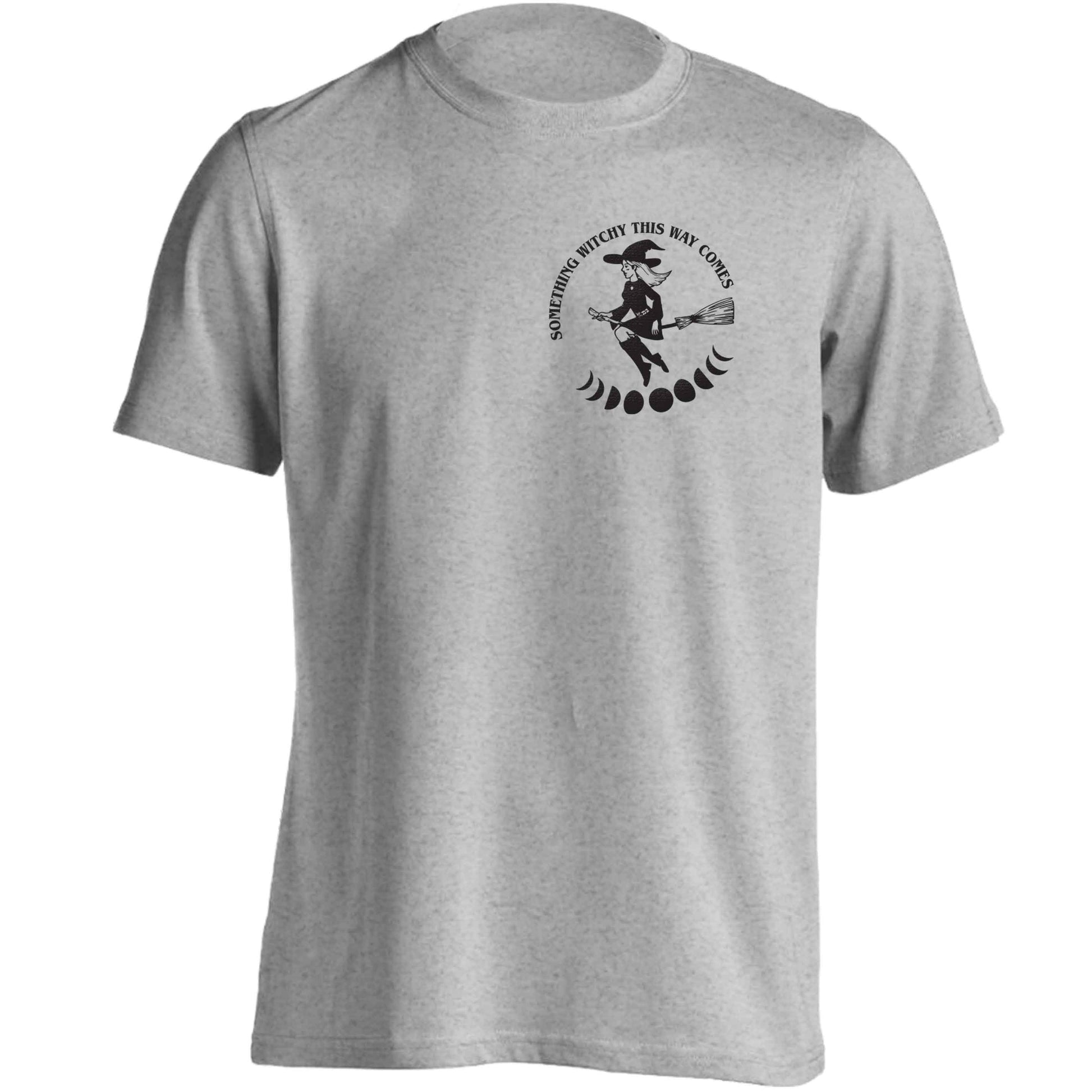 Feeling witchy? This design should hit the spot! adults unisex grey Tshirt 2XL