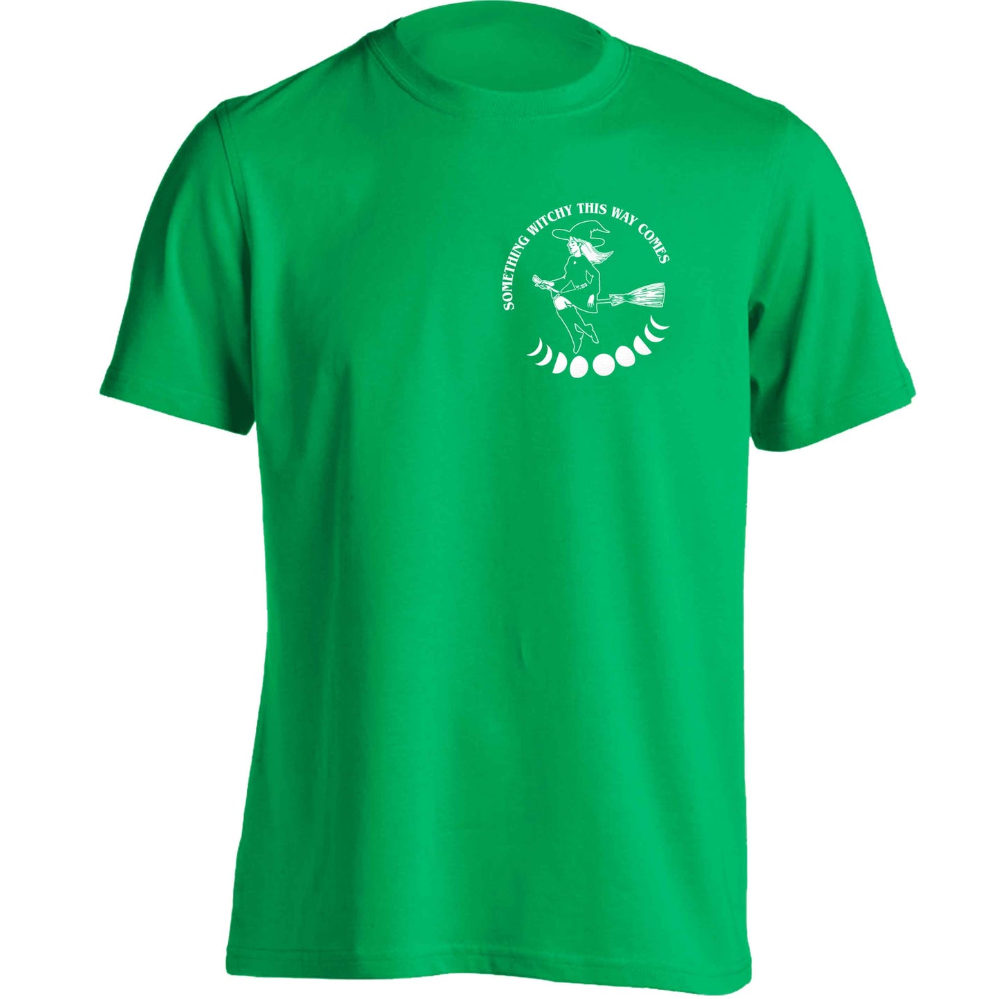 Feeling witchy? This design should hit the spot! adults unisex green Tshirt 2XL