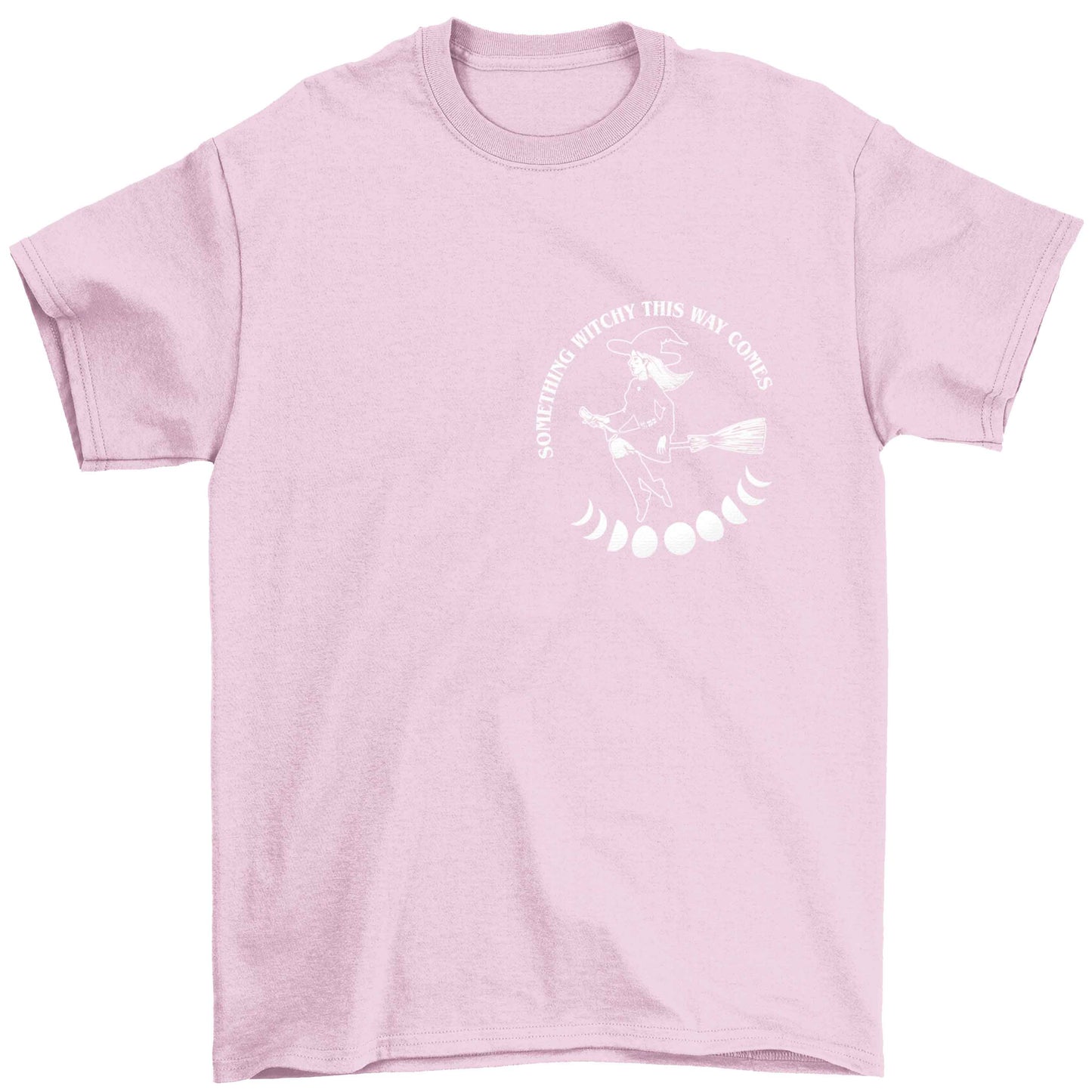 Feeling witchy? This design should hit the spot! Children's light pink Tshirt 12-13 Years