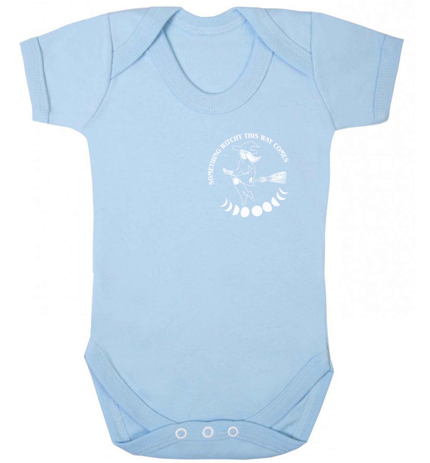Feeling witchy? This design should hit the spot! baby bodysuit pale blue 18-24 months