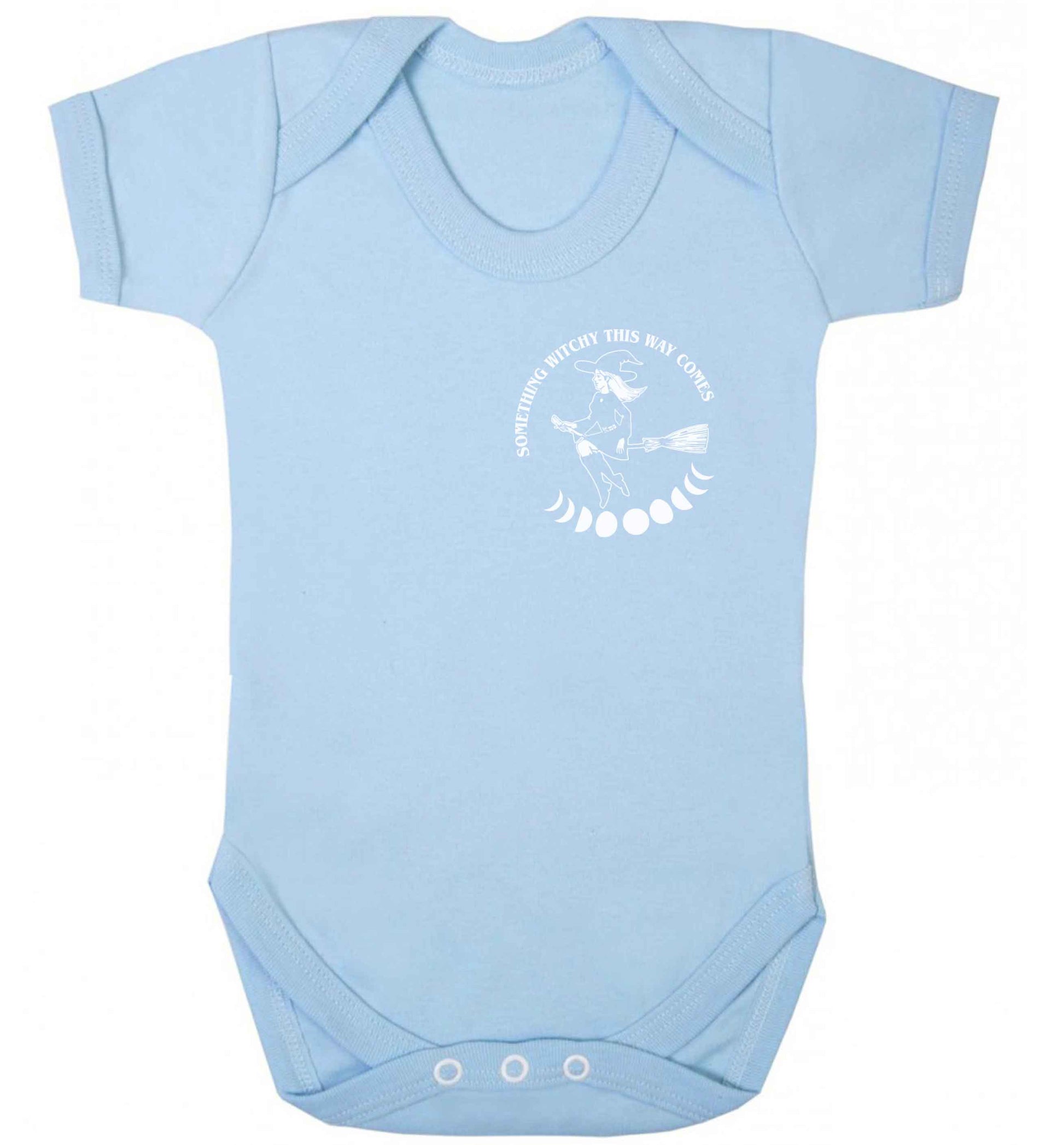 Feeling witchy? This design should hit the spot! baby bodysuit pale blue 18-24 months
