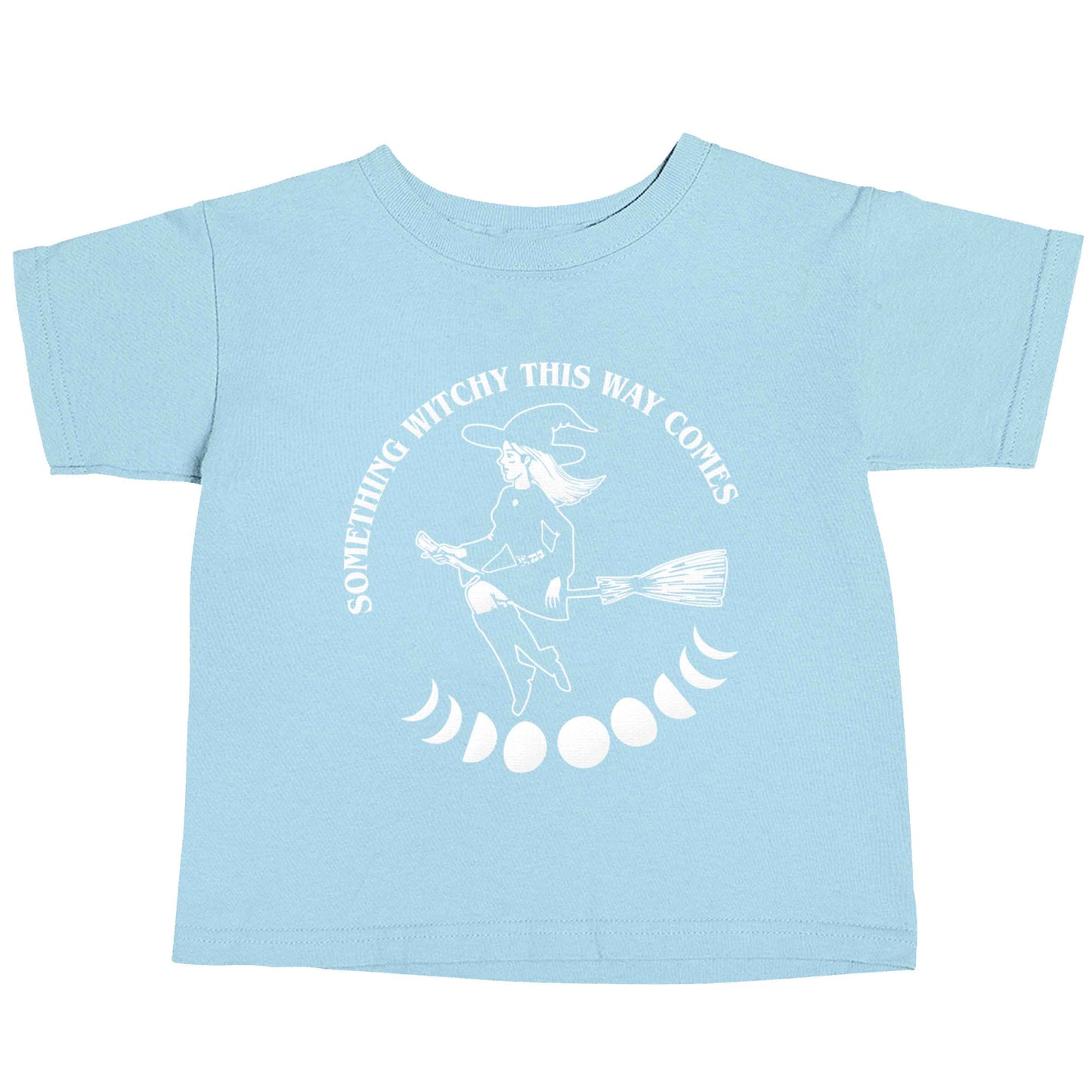 Feeling witchy? This design should hit the spot! light blue baby toddler Tshirt 2 Years