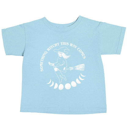 Feeling witchy? This design should hit the spot! light blue baby toddler Tshirt 2 Years
