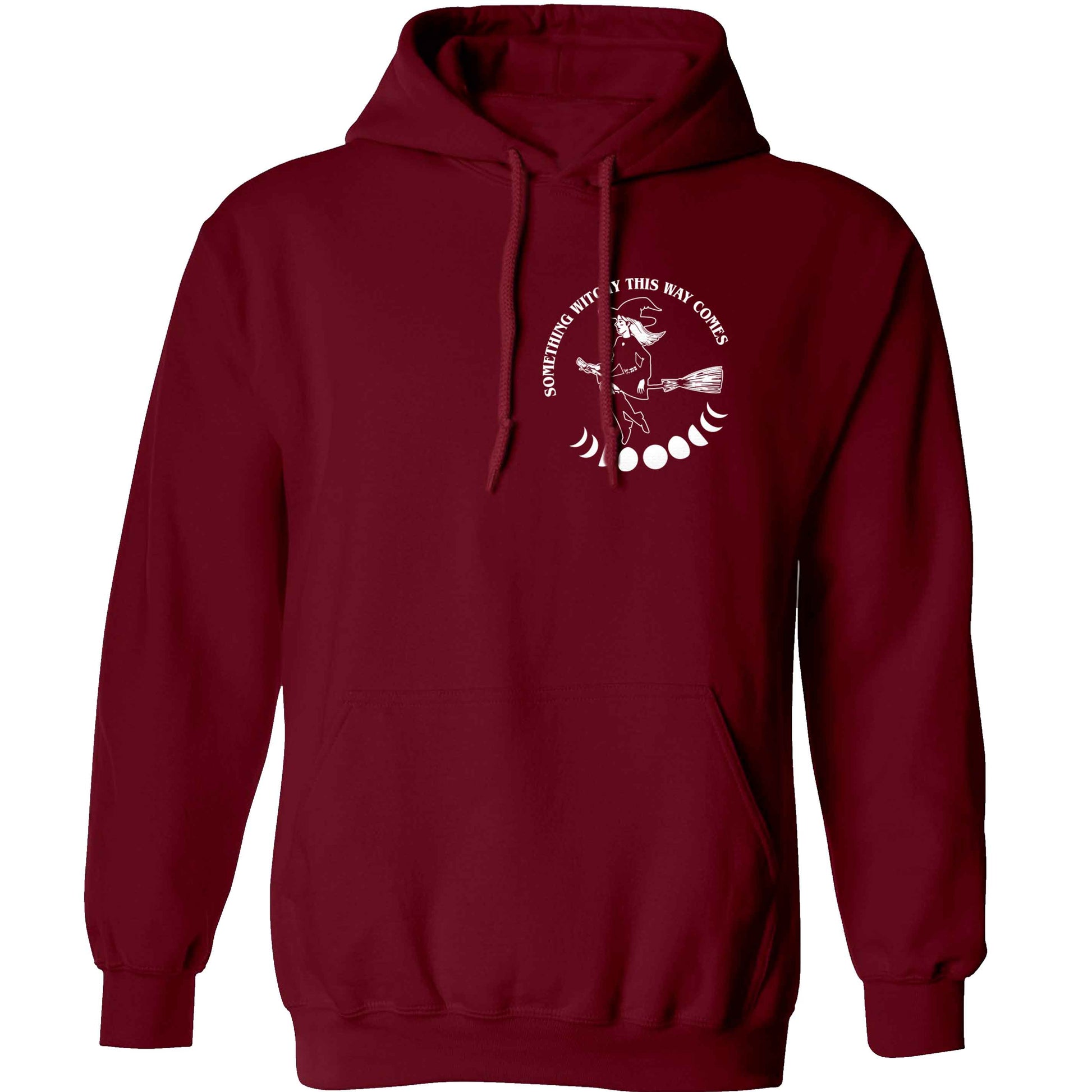 Feeling witchy? This design should hit the spot! adults unisex maroon hoodie 2XL