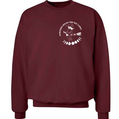 Feeling witchy? This design should hit the spot! adult's unisex maroon sweater 2XL