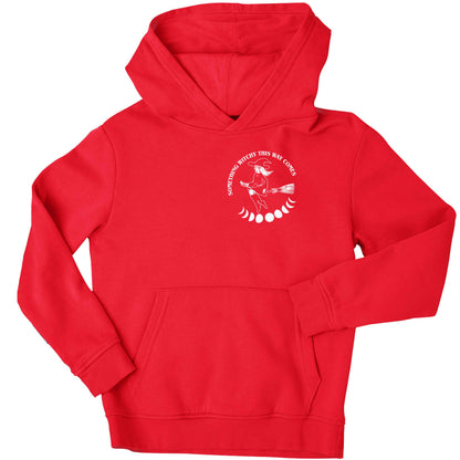 Feeling witchy? This design should hit the spot! children's red hoodie 12-13 Years