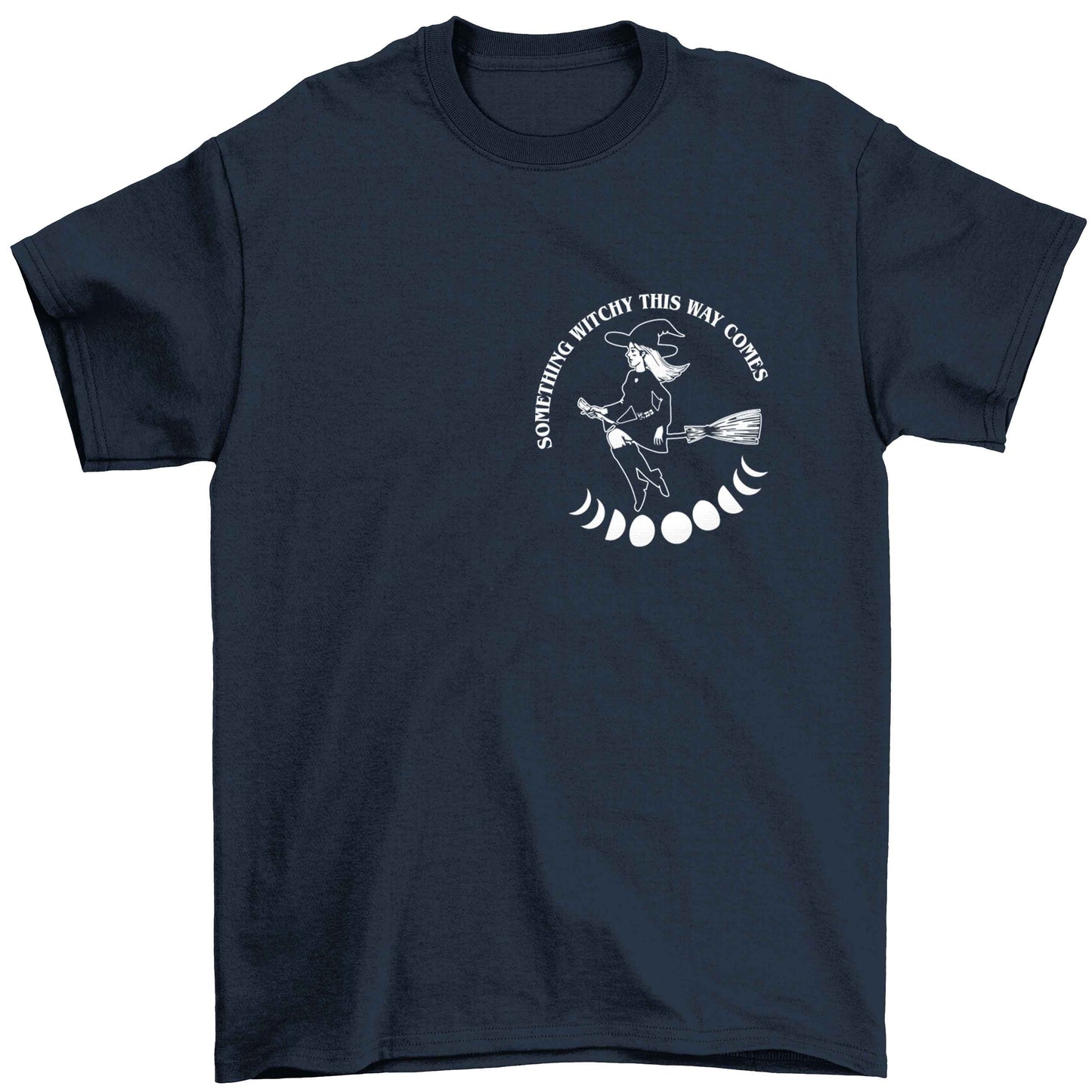 Feeling witchy? This design should hit the spot! Children's navy Tshirt 12-13 Years