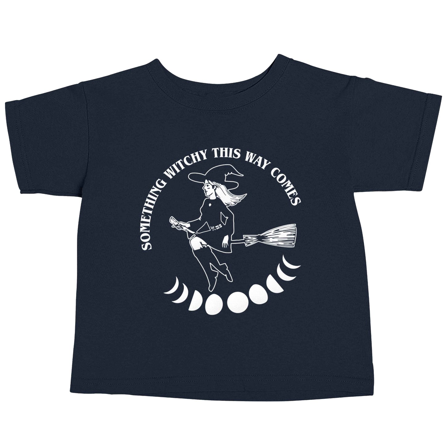 Feeling witchy? This design should hit the spot! navy baby toddler Tshirt 2 Years