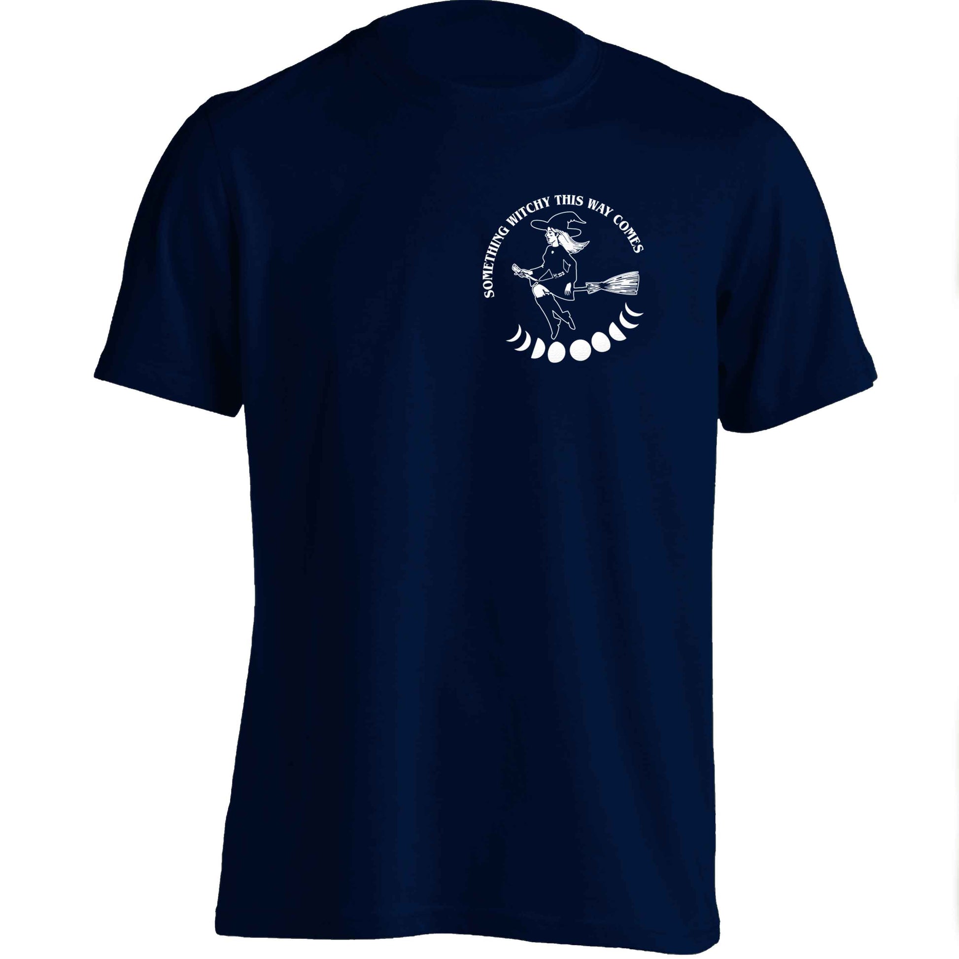 Feeling witchy? This design should hit the spot! adults unisex navy Tshirt 2XL