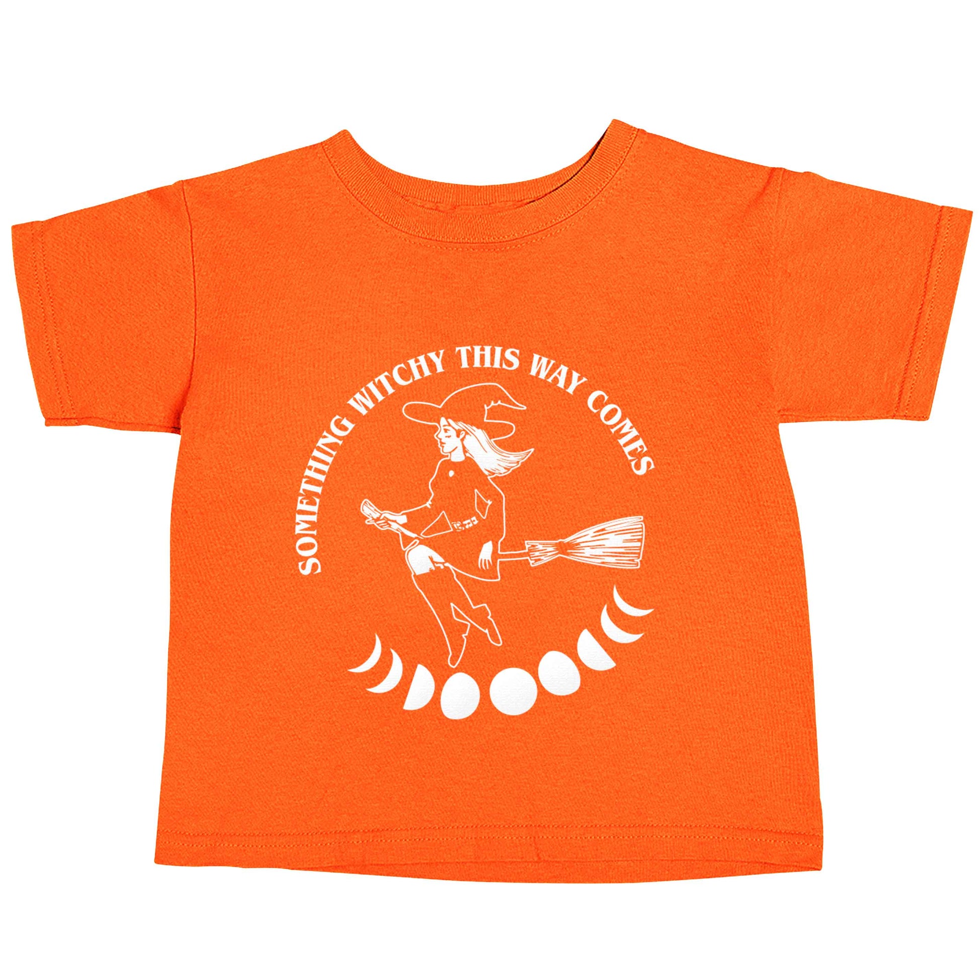 Feeling witchy? This design should hit the spot! orange baby toddler Tshirt 2 Years