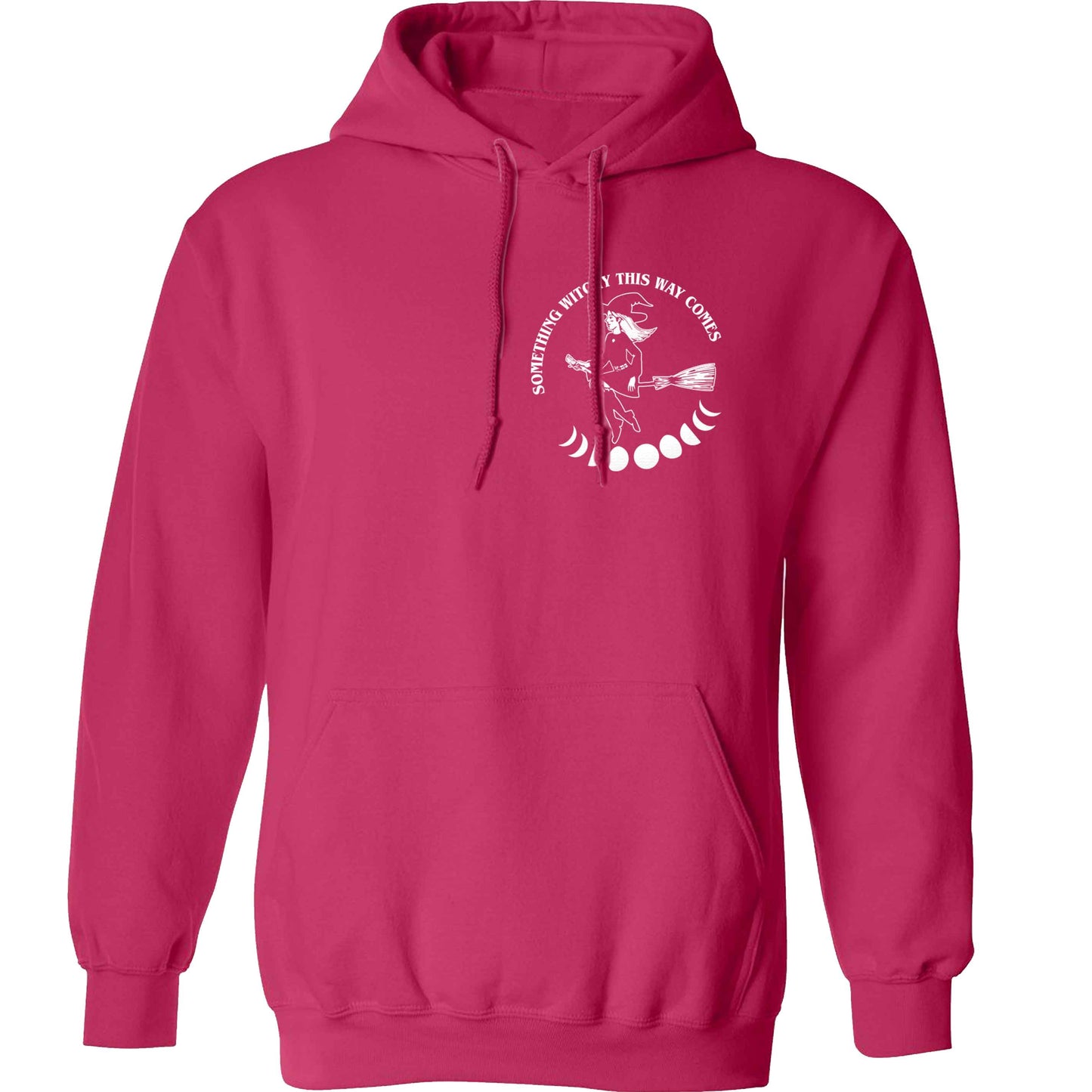 Feeling witchy? This design should hit the spot! adults unisex pink hoodie 2XL
