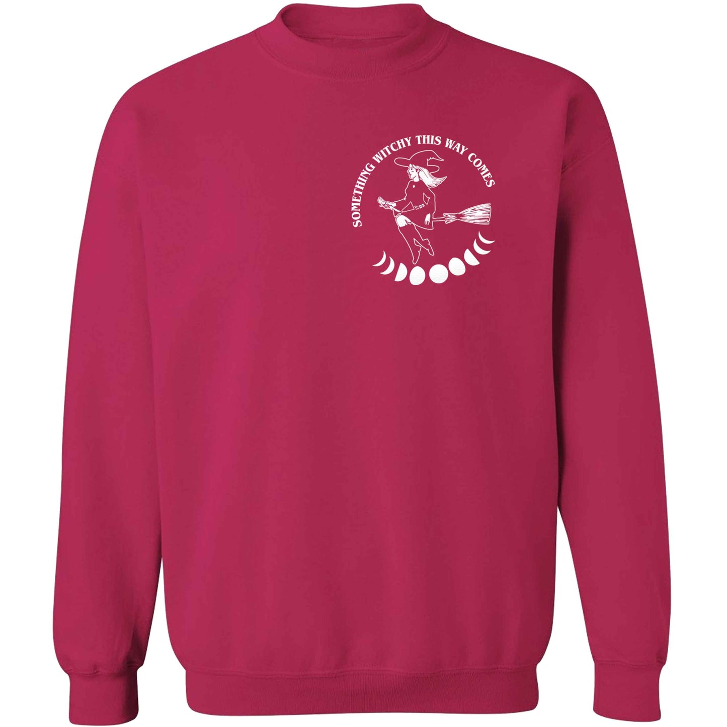 Feeling witchy? This design should hit the spot! adult's unisex pink sweater 2XL
