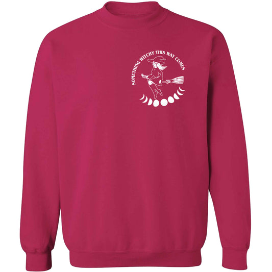 Feeling witchy? This design should hit the spot! adult's unisex pink sweater 2XL